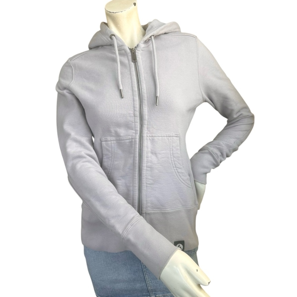 American Giant Heavyweight Pale Muted Grayish Purple Zip Up Hooded Sweatshirt XS